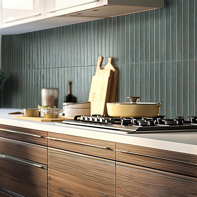 MSI Marino Jade Mist Glossy Porcelain Fluted Wall Tile for Bathroom, Kitchen Backsplash, Accent Wall Tile, and Shower Wall Tile, Sample Tile