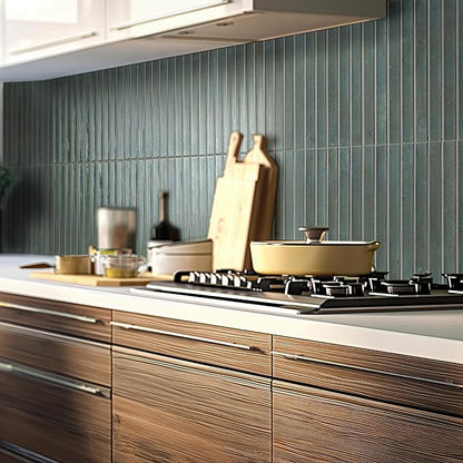 MSI Marino Jade Mist Glossy Porcelain Fluted Wall Tile for Bathroom, Kitchen Backsplash, Accent Wall Tile, and Shower Wall Tile, Sample Tile