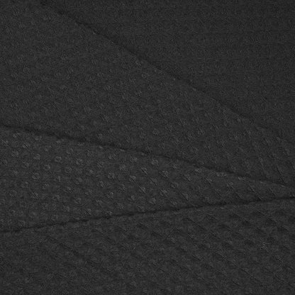 River Dream Cotton Blend Fabric Shower Curtain Set with Liner, Black, 71x86 | Waffle Weave, No Hook Needed, with Snap in Replacement Liner, Top Sheer Window, Hotel Quality for Bathroom, Extra Long