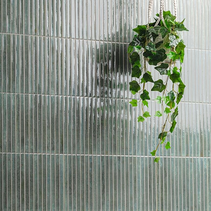 MSI Marino Jade Mist Glossy Porcelain Fluted Wall Tile for Bathroom, Kitchen Backsplash, Accent Wall Tile, and Shower Wall Tile, Sample Tile