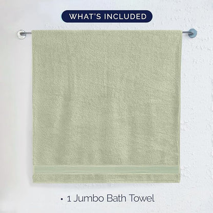 Elegant Comfort Premium Turkish Cotton 1 Piece Jumbo Bath Towel - 35 x 70 inch, Luxurious Hotel Spa Quality 100% Turkish Cotton Large Bath Towel - Highly Absorbent - Soft Bathroom Towel, Mint Green
