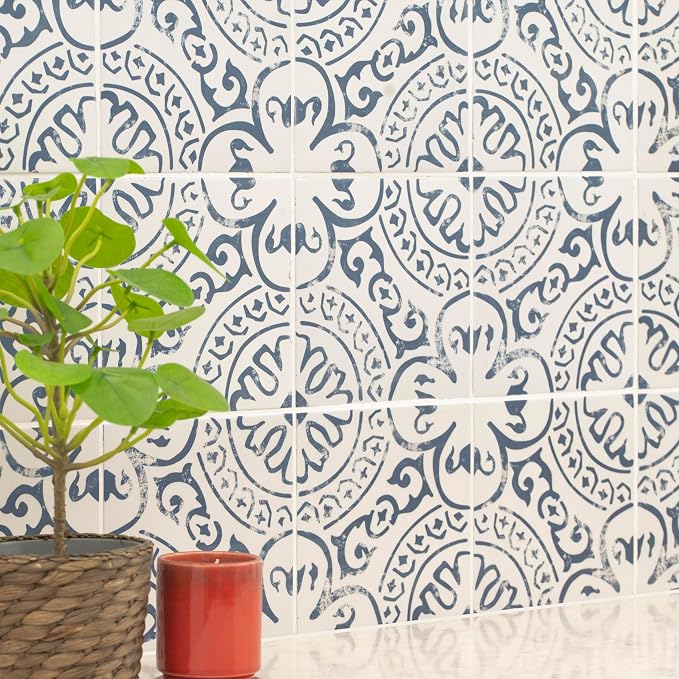 MSI Indigo 8x8in Encaustic Glazed Porcelain Wall Floor Tile Flooring