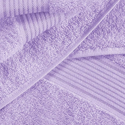 Cotton 2 Pack Oversized Bath Towel Set 28x55 inches, Large Bath Towels, Ultra Absorbant Compact Quickdry & Lightweight Towel, Ideal for Gym Travel Camp Pool - Dark Purple
