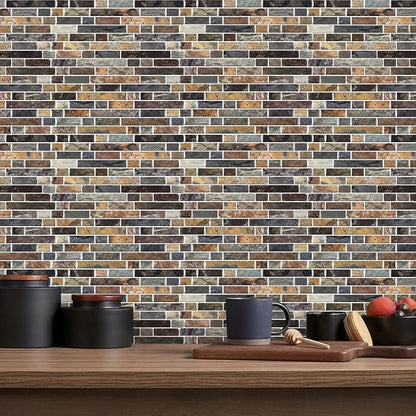 STICKGOO Peel and Stick Backsplash - 10 Sheets of 12”×12” - 3D Self Adhesive Peel and Stick Tile Backsplash for Kitchen & Bathroom