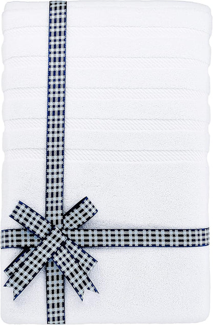 American Soft Linen 35x70 Jumbo Large Bath Towel, 600 GSM 100% Cotton Turkish Bath Sheet, Oversized Luxury Bath Towel for Bathroom Beach and Pool, White