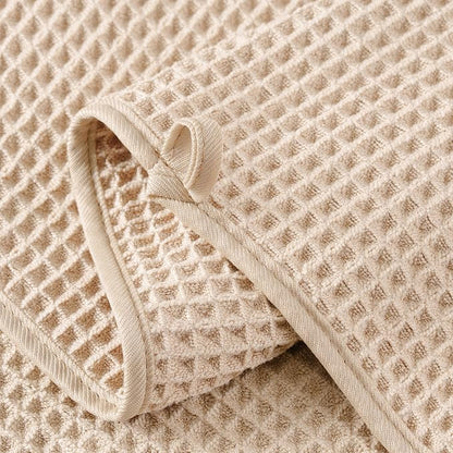 MICROFI New Microfiber Waffle Bath Towels, 2 Pieces, Oversized, Soft, Absorbent, Fast Drying, Lint Free 430 GSM (30''x60''/76cm x 152cm)