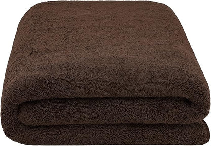 American Soft Linen 100% Cotton 600 GSM Turkish 40x80 Oversized Bath Towel Sheet, Extra Large Adult Towels for Bathroom, Brown Bath Sheet