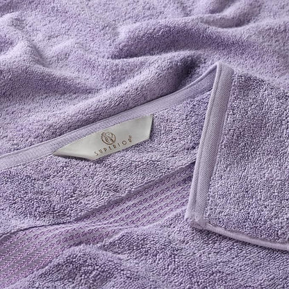 Superior Egyptian Cotton Bath Towel Set, Home Bathroom Towels, Master, Guest Bath, Decor Essentials, Quick Dry, Absorbent, Large Body Towels, Spa, Hotel, Resort, Adult, Kids, Set of 2, Royal Purple