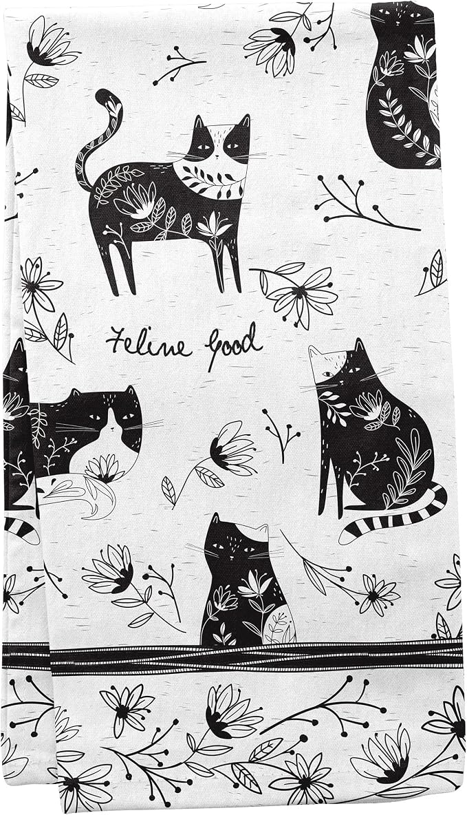 Karma Boho Tea Towels Cat 18" x 22"
