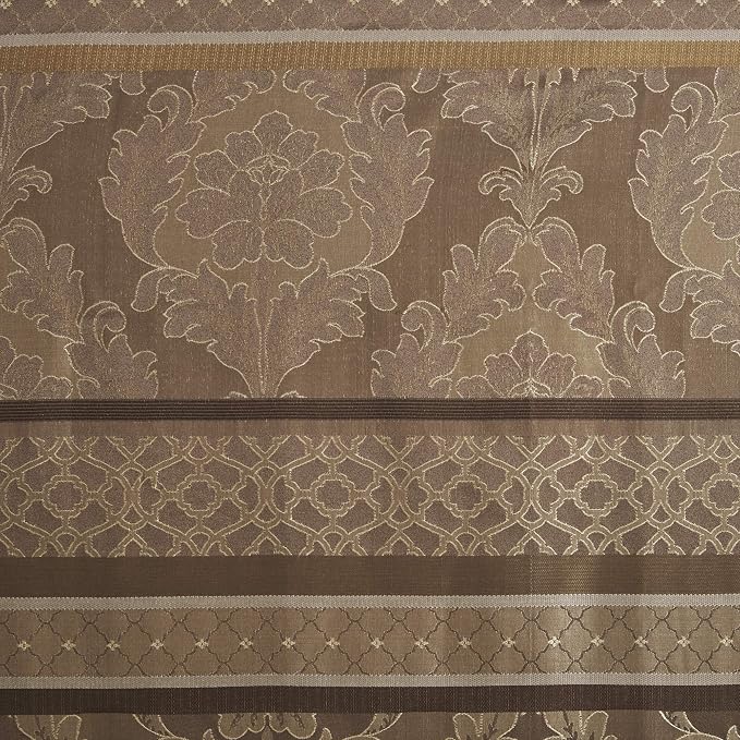 Madison Park Bellagio Taupe Shower Curtain, Transitional Shower Curtains for Bathroom, 72 X 72, Beige (Pack of 4)