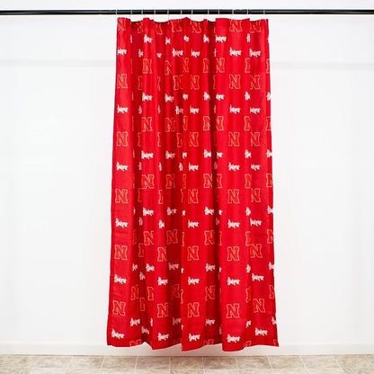 Everything Comfy Nebraska Cornhuskers Bright and Colorful Shower Curtain Cover 70" x 72"