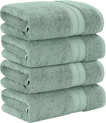 Modern Threads 4-Pack SpunLoft Bath Sheet White 35x70