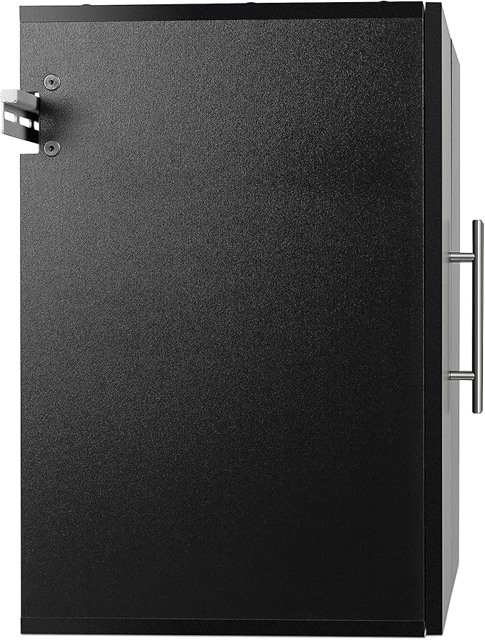 Prepac HangUps 30" Upper Garage Cabinet, Bathroom Cabinet Wall Mount, Ideal for Garage, Kitchen and Laundry Organization 30" W x 24" H x 16" D, Black