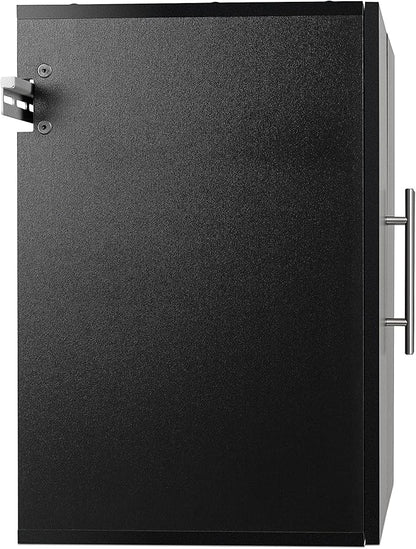 Prepac HangUps 30" Upper Garage Cabinet, Bathroom Cabinet Wall Mount, Ideal for Garage, Kitchen and Laundry Organization 30" W x 24" H x 16" D, Black