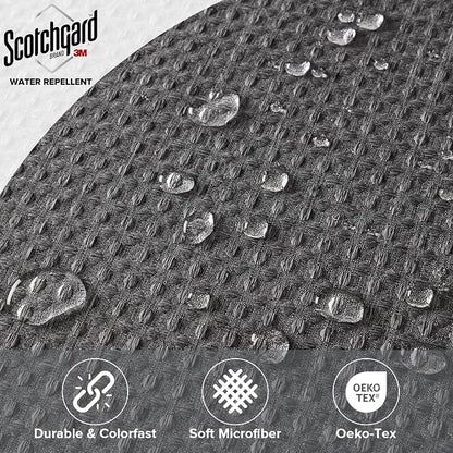 Madison Park Arbor Waffle Extra Wide Shower Curtain, 108 x 72, Charcoal | Adds Privacy, Machine Washable, Farmhouse, OEKO-TEX Certified Bathroom Curtain, 3M Scotchgard Moisture Management