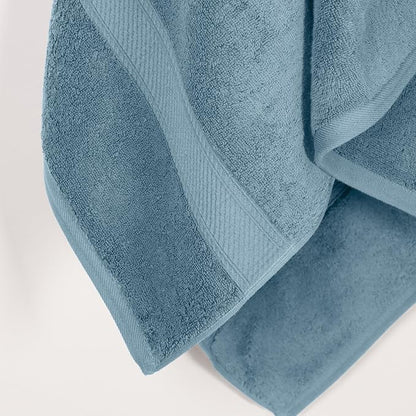 Superior Egyptian Cotton Plush & Absorbent, Bath Towel Set of 2, Denim Blue | Quick Dry, Soft Luxury Towel Set, Bath Essentials for Bathroom, Guest Bath, Spa, 2 Piece Bath, Madeline Towels