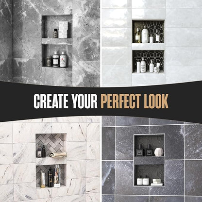 Shower Niche, Shower Niche Insert Tile Ready, 12x20 (13x21), Prefab Box | Houseables Recessed Bathroom Storage, Shelf Insert, Built In Wall Cubby, Recessed Shampoo Caddy, Inset Shelves, Tile Ready