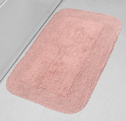 Home Weavers Radiant Collection 100% Cotton Bathroom Rugs Set, Machine Washable Rug, Extra Soft and Absorbent Bath Rug, Kitchen Mat, Bath Mat Set, Bath Floor Mat Non Slip, 24"x40" Rectangle, Pink
