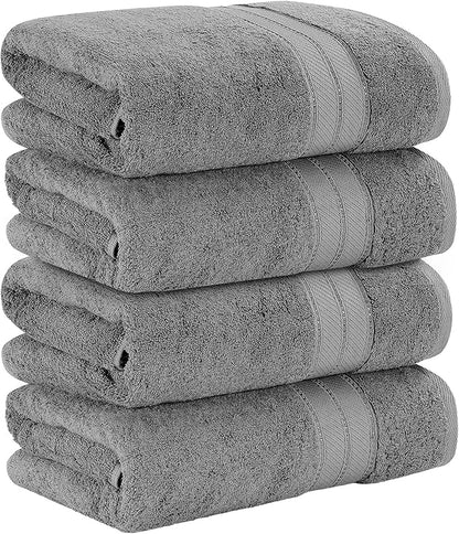Modern Threads 4-Pack SpunLoft Bath Sheet, 35x66, Charcoal