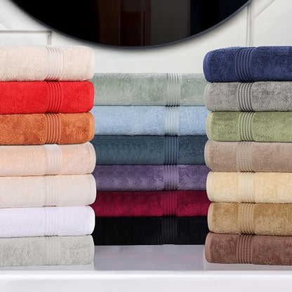 Superior Egyptian Cotton 3-Piece Towel Set, Basic Towels For Bathroom, Home Decor, Guest Bath, Shower, Apartment, Included 1 Face, 1 Hand, 1 Bath Towel, Washcloth, Quick Dry, Sapphire