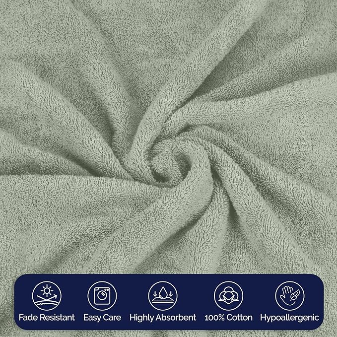 Elegant Comfort Premium Super Soft Highly Absorbent 1 Piece Oversized Bath Sheet - 40" x 80" inch, Luxurious Hotel Spa Quality 100% Turkish Cotton Extra Large Bath Towels for Adults, Mint Green