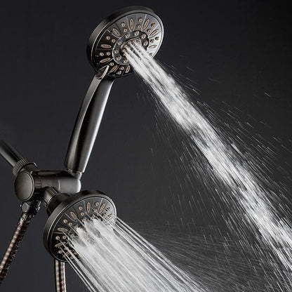 AquaDance Oil Rubbed Bronze Premium High Pressure 48 3-Way Combo for The Best of Both Worlds – Enjoy Luxurious Rain Head and 6-Setting Hand Held Shower Separately or Together | Enjoy Two 6-Setting Rain & Hand Showerheads Separately or Together for the ...