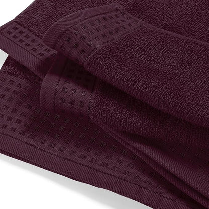 GLAMBURG Ultra Soft 4 Pack Oversized Bath Towel Set 27x54 inches, 100% Cotton Bath Towels, Highly Absorbant Compact Quickdry & Lightweight Towel, Ideal for Gym Travel Camp Pool - Burgundy