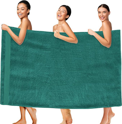 Elegant Comfort Premium Super Soft Highly Absorbent 1 Piece Oversized Bath Sheet - 40" x 80" inch, Luxurious Hotel Spa Quality 100% Turkish Cotton Extra Large Bath Towels for Adults, Turquoise