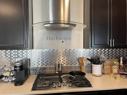 Art3d 10-Pack Metal Peel and Stick Backsplash Tile, Silver Aluminium | 12" x 12", Stainless Steel, Self Adhesive, Anti-Corrosion, Waterproof, Lightweight, Ideal for Kitchens, Bathrooms