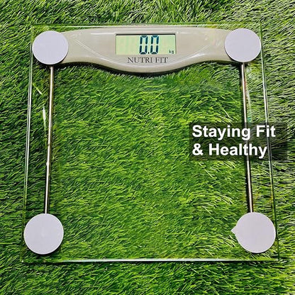 Bathroom Scale for Body Weight Digital Weighing Scale Grey | 0.2lb Steps, 330lb Capacity, Clear Screen, Step-On Technology, Accurate Electric Weight Loss Watcher, Included Battery, Gifts