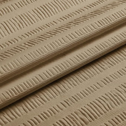 Aiyufeng Taupe Shower Curtain for Bathroom, Embossed Textured Fabric Shower Curtain for Bathroom - Soft Cloth & Hotel Spa, Machine Washable, 72X72, Taupe