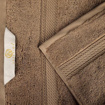 SUPERIOR Egyptian Cotton Pile Heavyweight Bath Sheet, 2 Piece Set, Latte | Highly Absorbent, Ultra Soft Luxury 800 GSM Towel Set for Bathroom, Shower, Hotel Essentials Oversize Plush Madeline Towels