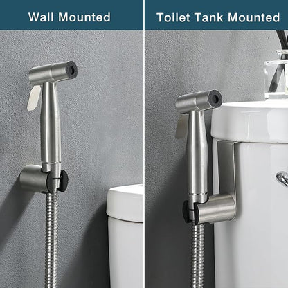 Premium Handheld Bidet Spray for Toilet | Adjustable Water Pressure | Leak-Proof Stainless Steel Toilet Bedit Sprayer | Muslim Shower | Cloth Diaper Washer Extra 1 Bidet Sprayer