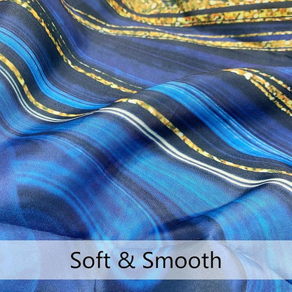 120GSM Marble Blue Waterproof Shower Curtain Set with 12PCS Hooks,Modern Abstract Bathroom Shower Curtains, Minimalist Watercolor Bathroom Décor,Washable Fabric Shower Curtain, 72 x 72 Inch (Marble)
