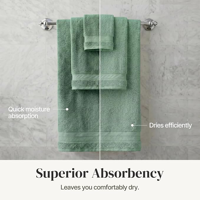 Modern Threads 4-Pack SpunLoft Bath Sheet Eucalyptus 35x66