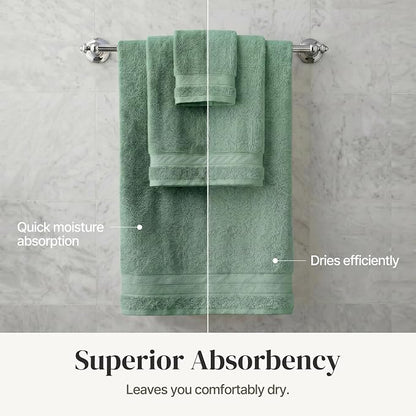 Modern Threads 4-Pack SpunLoft Bath Sheet Eucalyptus 35x66