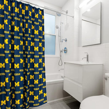 Everything Comfy Michigan Wolverines Bright and Colorful Shower Curtain Cover 70" x 72"