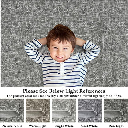 Garvee Washable Rug 9x12 Modern Solid Color Area Rugs for Living Room,Grey | Non Slip Non Shedding Neutral Textured Stain Resistant Low Pile Minimalist Rug for Dining Room Nursery Bedroom