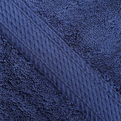 SUPERIOR Egyptian Cotton Ultra Plush & Absorbent, 3 Piece Set, Navy Blue | Quick Dry, Soft Luxury Towel Set, Bath Essentials, Guest Bath, Spa, 1 Bath, 1 Hand, 1 Face Towels, Madeline Towels