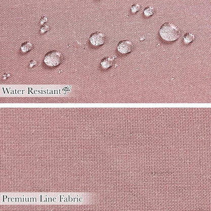 KGORGE Linen Fabric Shower Curtains-Semi Sheer Button Hole Lightweight Waterproof Privacy Light Filtering Shower Curtains for Nursery Bathroom with 12 Hooks, 72 x 72 inches Long, Dusty Pink, 1 Panel