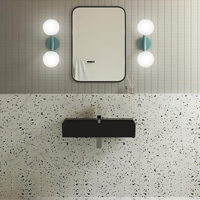 Claire 22" Rectangle Wall-Mount Bathroom Sink in Matte Black