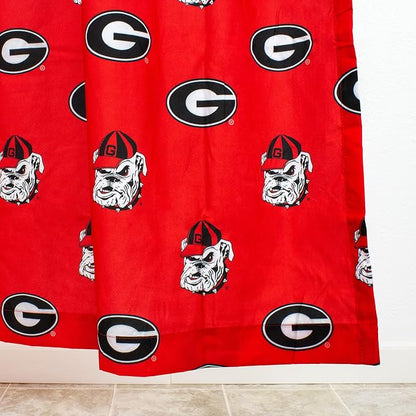 Everything Comfy Georgia Bulldogs Bright and Colorful Shower Curtain Cover 70" x 72"