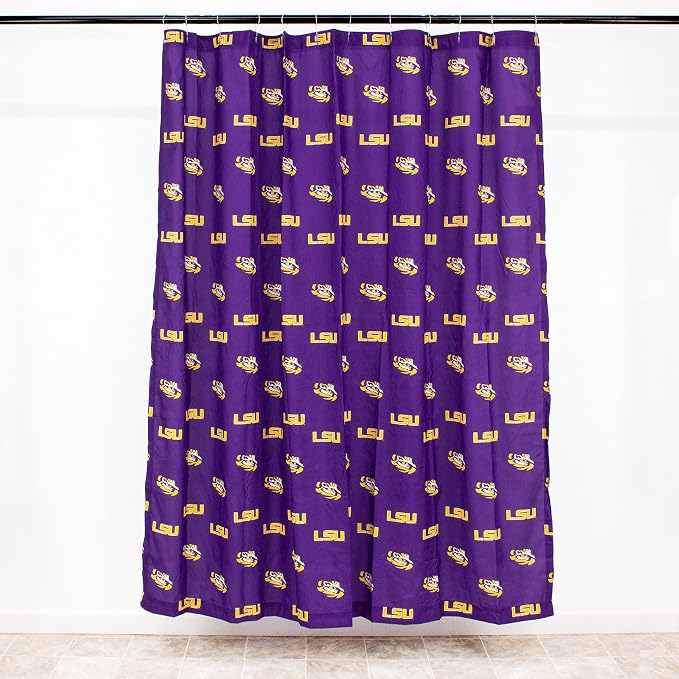 Everything Comfy LSU Tigers Bright and Colorful Shower Curtain Cover 70" x 72"