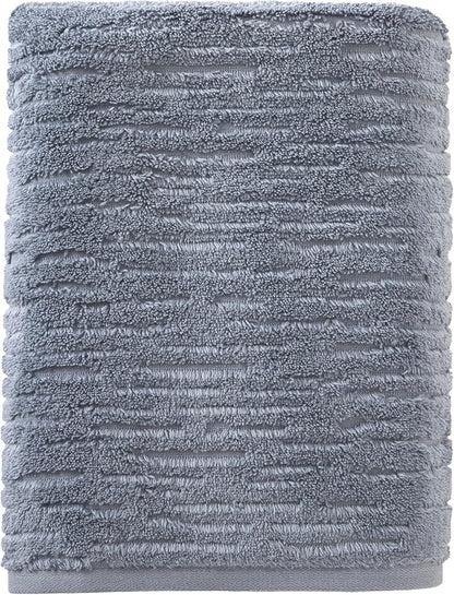 SKL Home CloudSoft Bath Towel, 100% Cotton Luxury, Smoke Blue | Premium spa-level quality. 600 GSM weight. Ultra plush & absorbent.