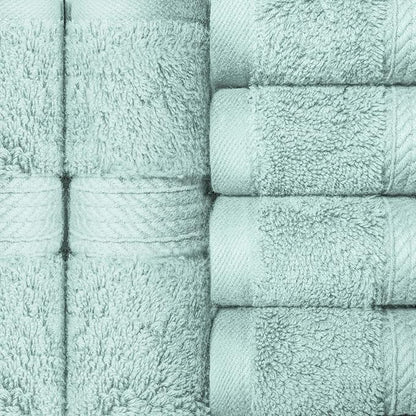 Superior Egyptian Cotton Plush & Absorbent, Face Towel Set of 6, Sea Foam | Quick Dry, Soft Luxury Towel Set, Bath Essentials for Bathroom, Guest Bath, Spa, 2 Piece Face, Madeline Towels
