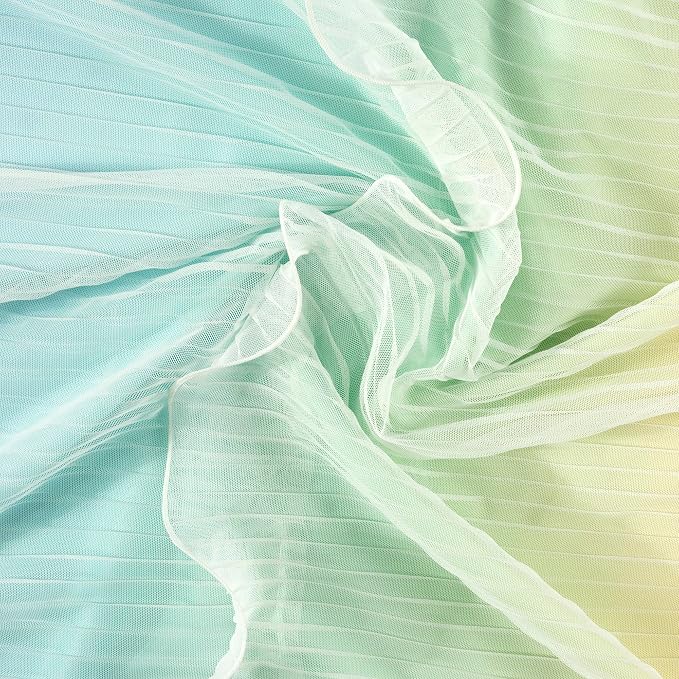 Lush Decor Rainbow Ombre Nerina Ruffled Shower Curtain Single 72" W x 72" L Rainbow -Colorful Shower Curtains for Bathroom - Kids Bathroom Decor