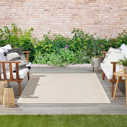 Nourison Home Nourison Essentials Ivory Gold 4' x 6' Area Rug - Easy Clean, Non Shedding, Bed Room, Living Room, Dining Room, Kitchen (4' x 6')