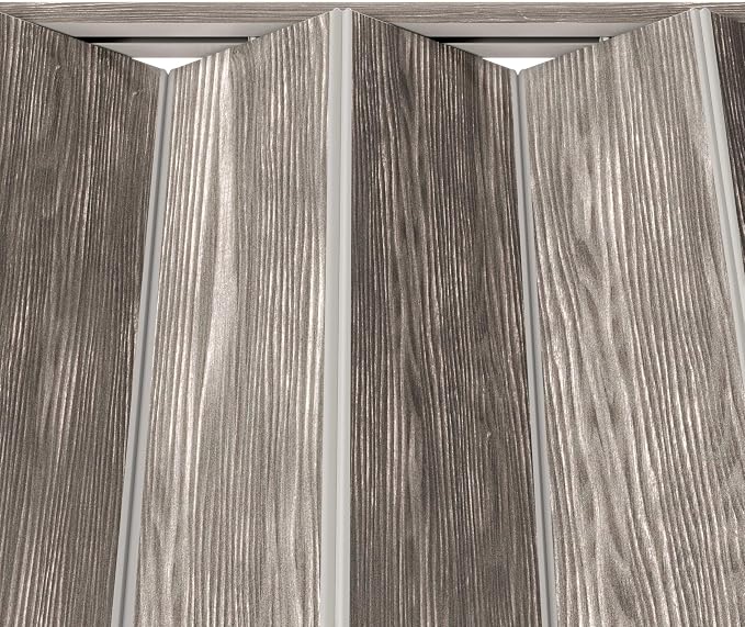 36" x 80" Premium Foldable Accordion Doors,Heavy Duty,Taupe | Foldable accordion doors w/ double‑walled heavy‑duty panels, ideal as interior room dividers for privacy, space‑saving design
