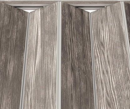 36" x 80" Premium Foldable Accordion Doors,Heavy Duty,Taupe | Foldable accordion doors w/ double‑walled heavy‑duty panels, ideal as interior room dividers for privacy, space‑saving design