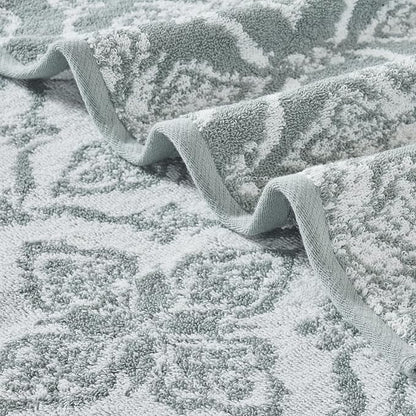 Modern Threads Amaris 6-Piece Reversible Yarn Dyed Jacquard Towel Set - Bath Towels, Hand Towels, & Washcloths - Super Absorbent & Quick Dry - 100% Combed Cotton, Ivy
